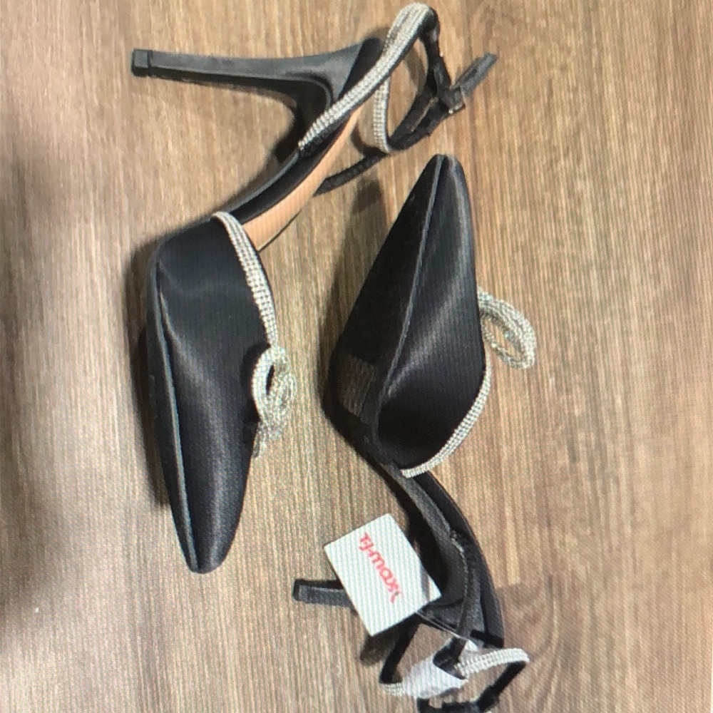 BCBGeneration Black Heels with Sparkling Accents